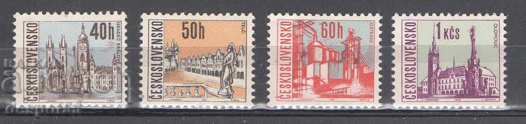 1966. Czechoslovakia. Views from different cities.