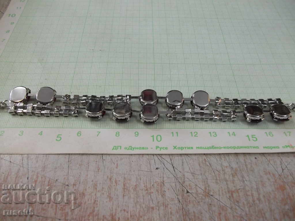 Hand chain with red stones imitation jewelry - 7 Hand chain with red stones imitation jewelry - 7