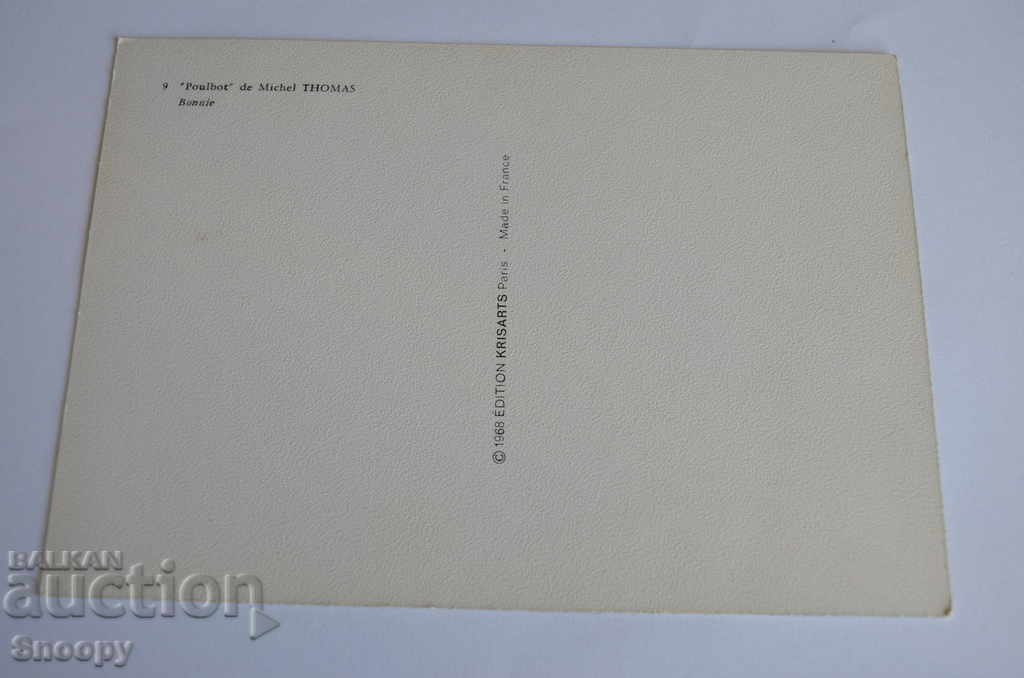 Licitație Poștă carte: carte pictată franceză Bonnie