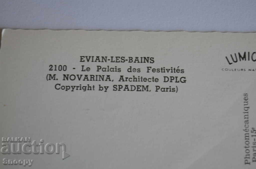 Delivery of Mail card: Evian-Les_Bains Le Palais des Festivites Delivery of Mail card: Evian-Les_Bains Le Palais des Festivites