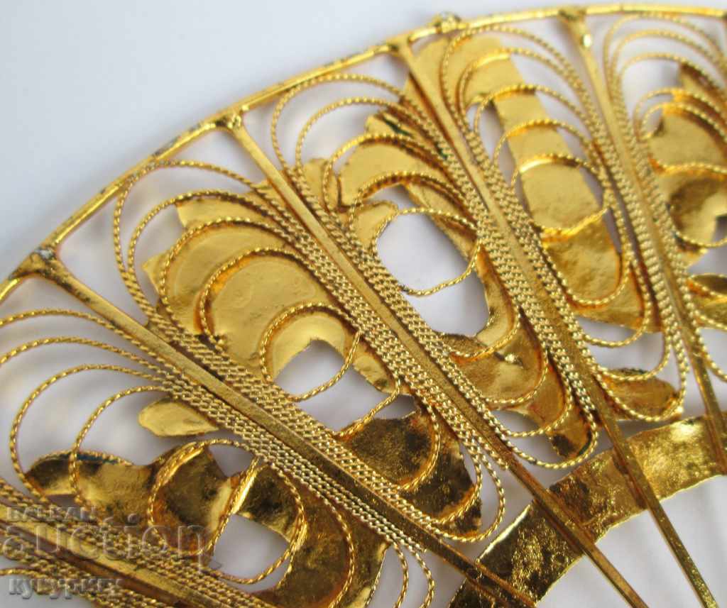 Auction Old decorative fan filigree fan gilding cell enamel Auction Old decorative fan filigree fan gilding cell enamel