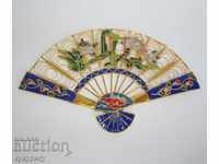 Old decorative fan filigree fan gilding cell enamel