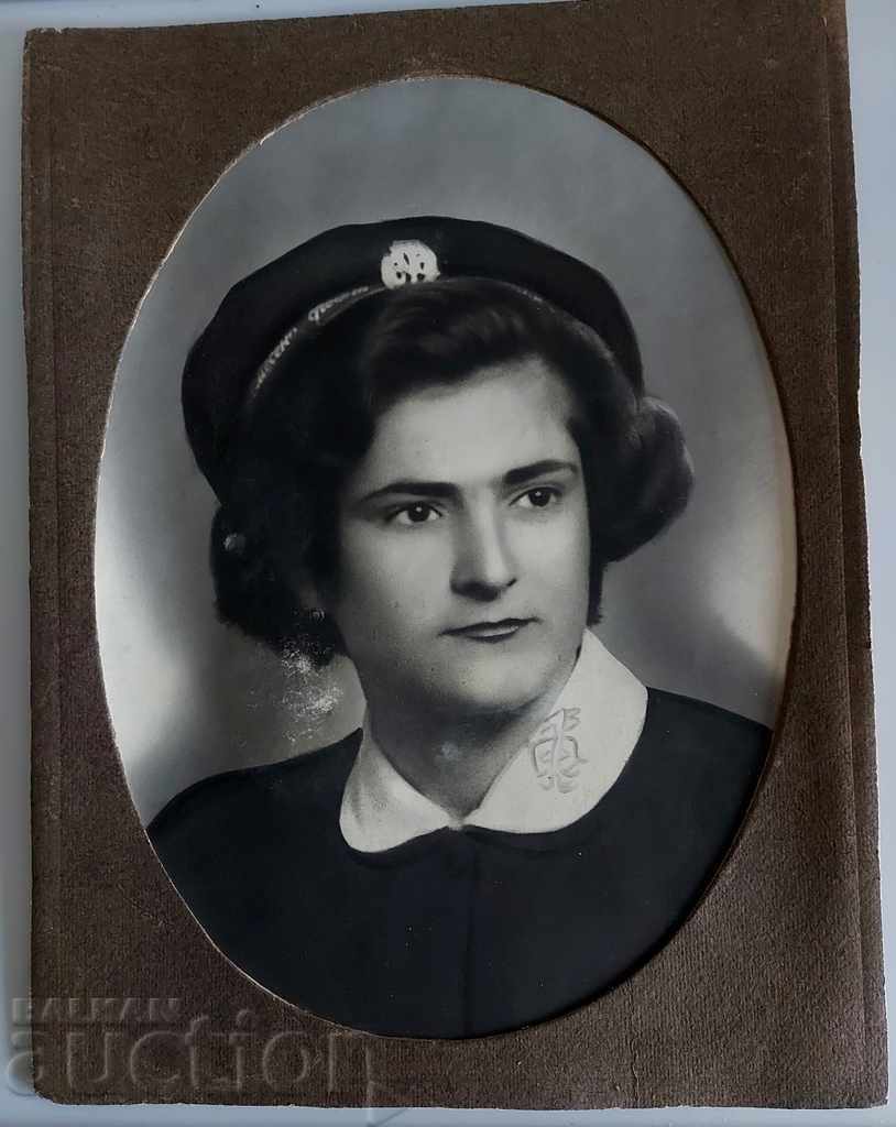 СТАРА СНИМКА ПОРТРЕТ ФОТОГРАФИЯ КАРТОН