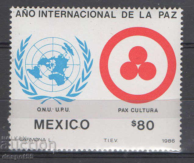 1986. Mexic. Anul internațional al păcii.