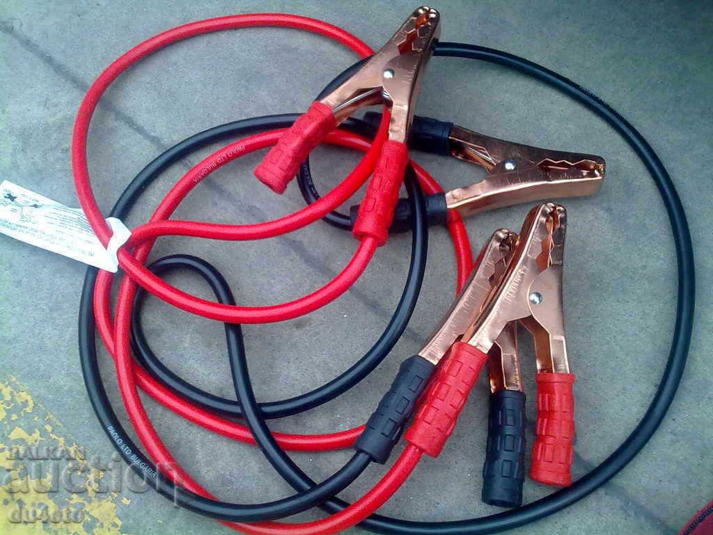 Power cables with clips for transferring current to the battery with price 25.00 BGN | € 12.78 Power cables with clips for transferring current to the battery with price 25.00 BGN | € 12.78