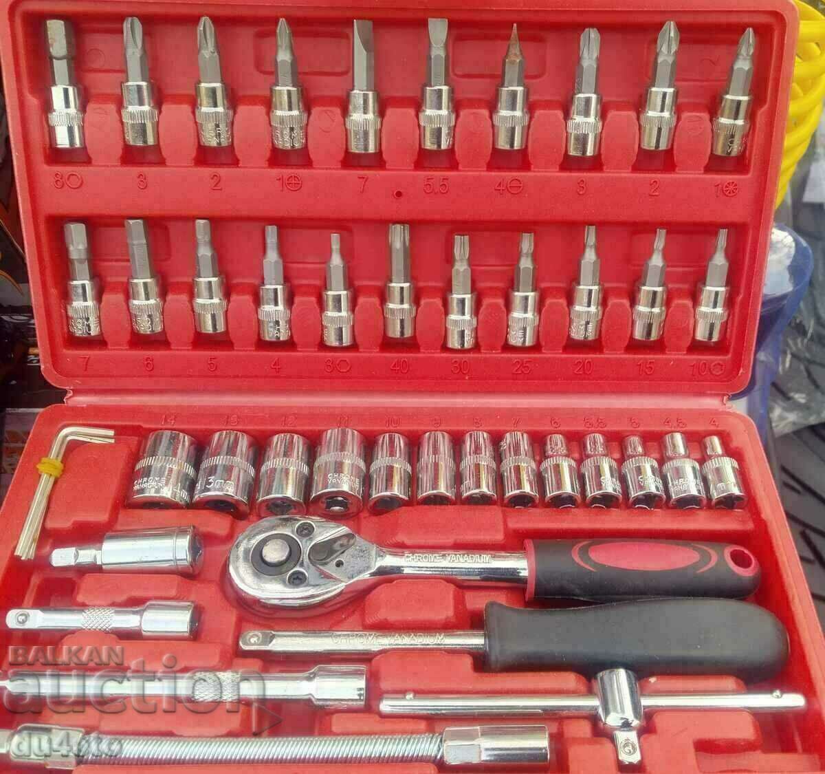 Hand tool box set Gedore ratchet and end - 5 Hand tool box set Gedore ratchet and end - 5