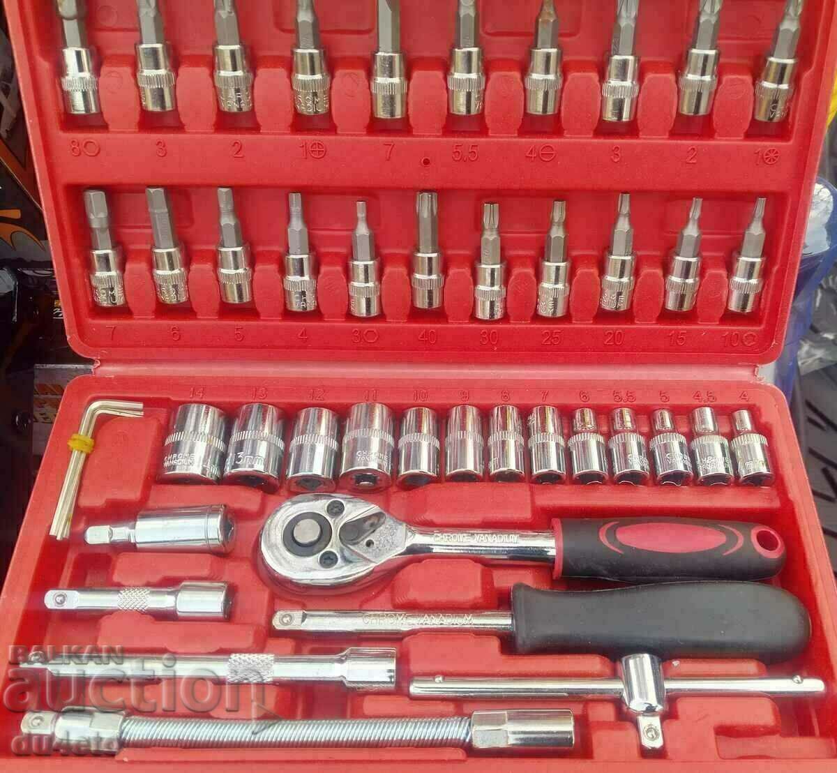 Set cutie de scule de mână Gedore clichet și capăt - 6