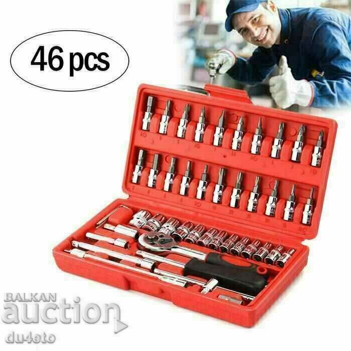 Hand tool box set Gedore ratchet and end Hand tool box set Gedore ratchet and end