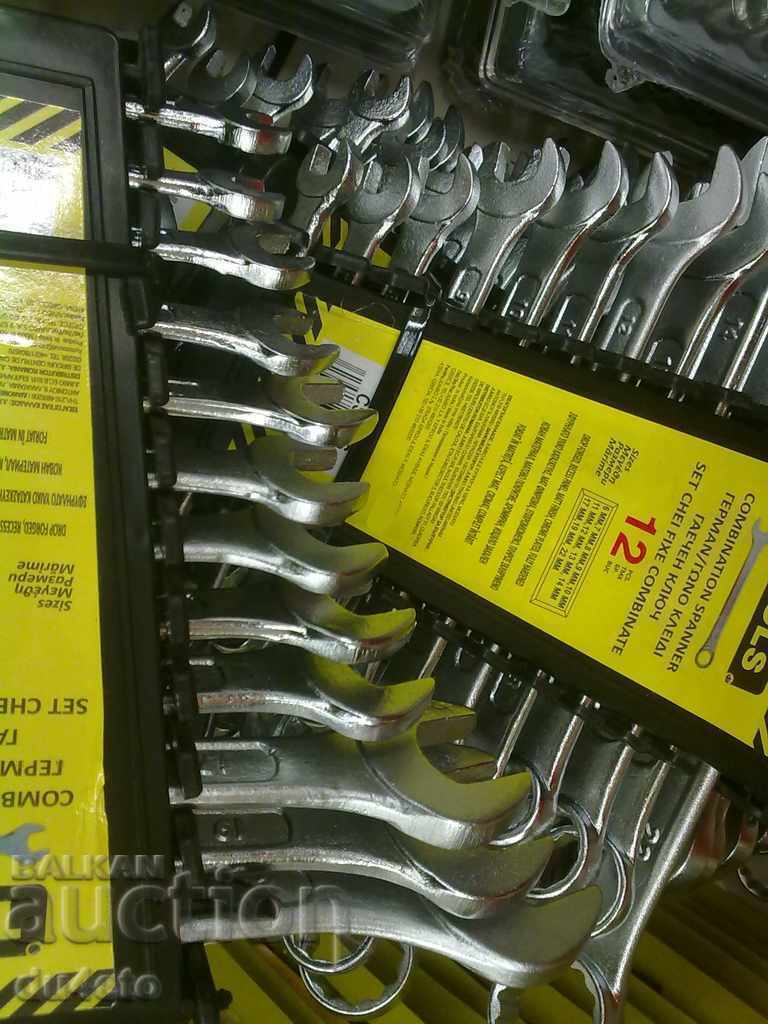 Spanners 12 pieces 6-22 mm. with price 25.00 BGN | € 12.78 Spanners 12 pieces 6-22 mm. with price 25.00 BGN | € 12.78