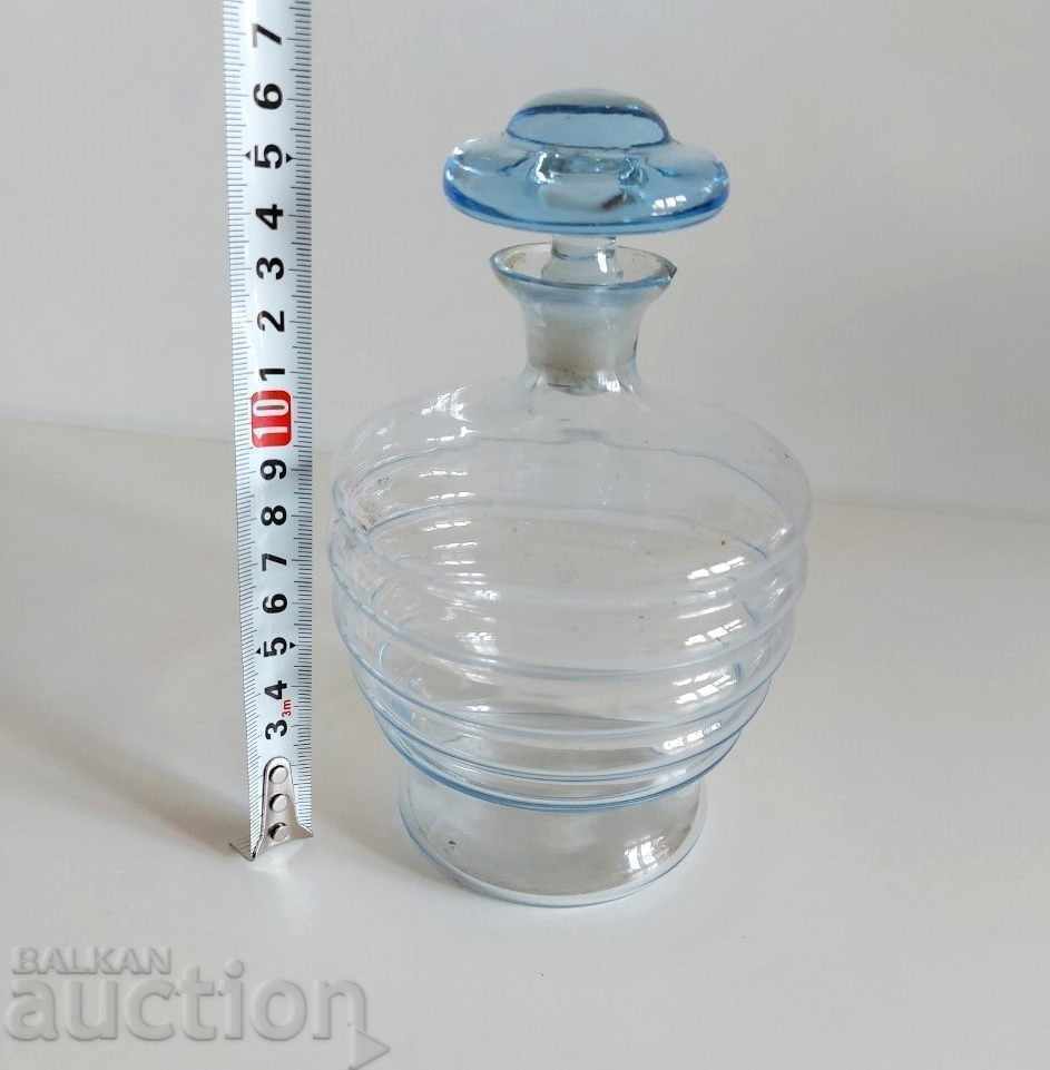 OLD GLASS CAFE BOTTLE TAPA BLUE GLASS - 6 OLD GLASS CAFE BOTTLE TAPA BLUE GLASS - 6