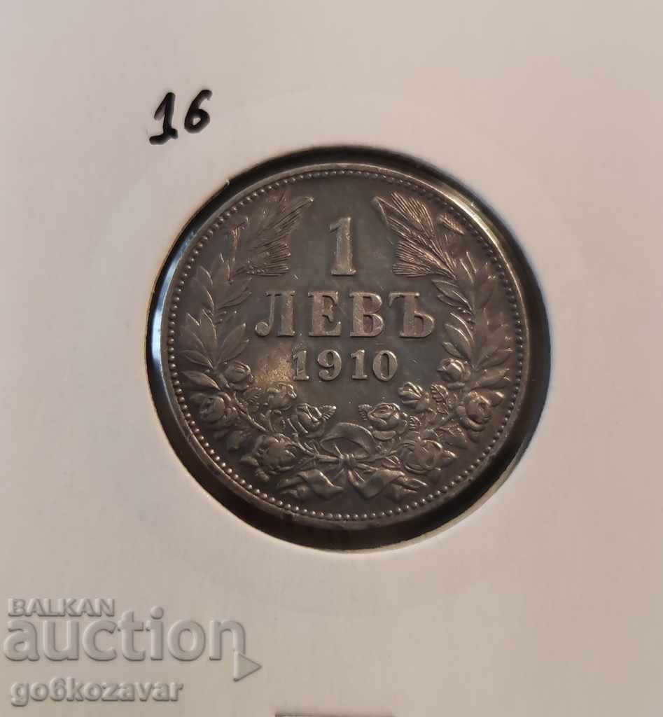 България 1 лев 1910г сребро. България 1 лев 1910г сребро.