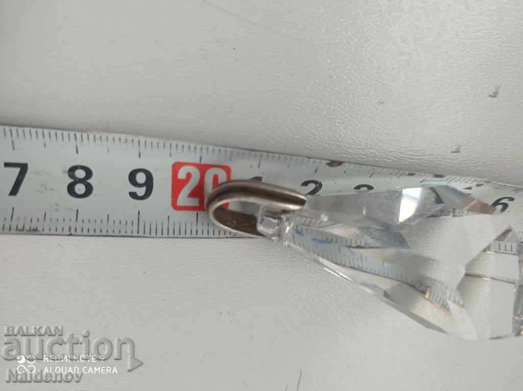 Auction  Crystal chain pendant Silver carrier