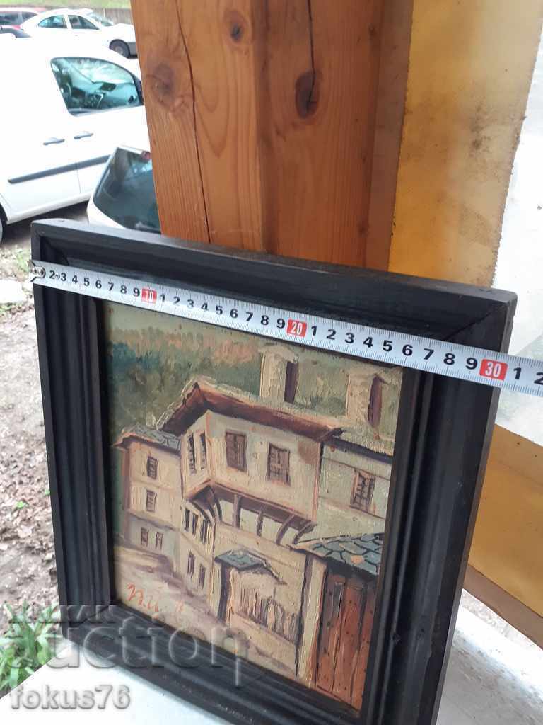 Old Bulgarian oil painting on canvas signed with a frame - 6 Old Bulgarian oil painting on canvas signed with a frame - 6