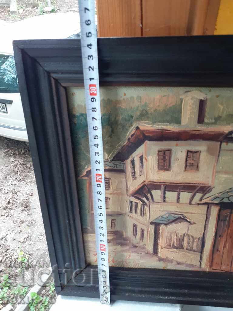 Old Bulgarian oil painting on canvas signed with a frame - 7 Old Bulgarian oil painting on canvas signed with a frame - 7