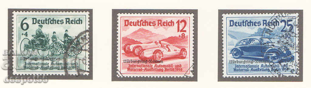 1939. Германия Райх. Надпечатка "Nürburgring-Rennen".