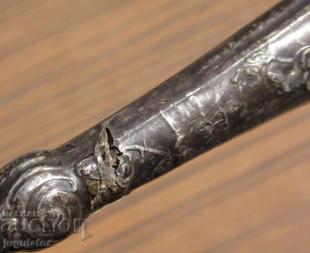 antique serving spatula with silver handle marked - 7 antique serving spatula with silver handle marked - 7