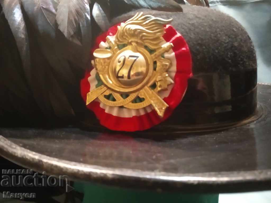 Military Italian hat of the 27th Battaglione Bersaglieri. with price 540.00 BGN | € 276.10 Military Italian hat of the 27th Battaglione Bersaglieri. with price 540.00 BGN | € 276.10