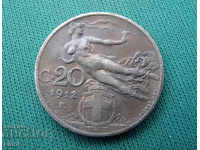 Italy 20 Centesimi 1912 R Rare