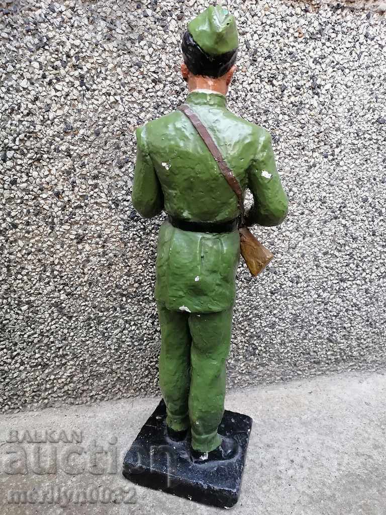 Sculpture Sergeant with Spagen socialist realism People's Republic of Bulgaria BNA with price 299.00 BGN | € 152.88 Sculpture Sergeant with Spagen socialist realism People's Republic of Bulgaria BNA with price 299.00 BGN | € 152.88