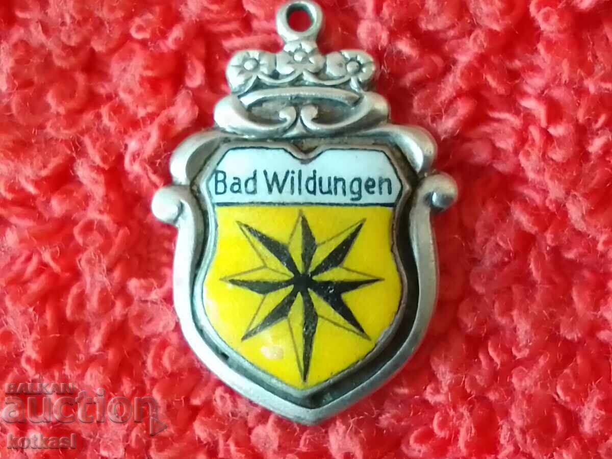 Livrarea Veche insignă de argint care marchează stema orașului Germaniei Livrarea Veche insignă de argint care marchează stema orașului Germaniei