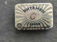 Metal box Vitamin C Soyuzvitaminprom USSR