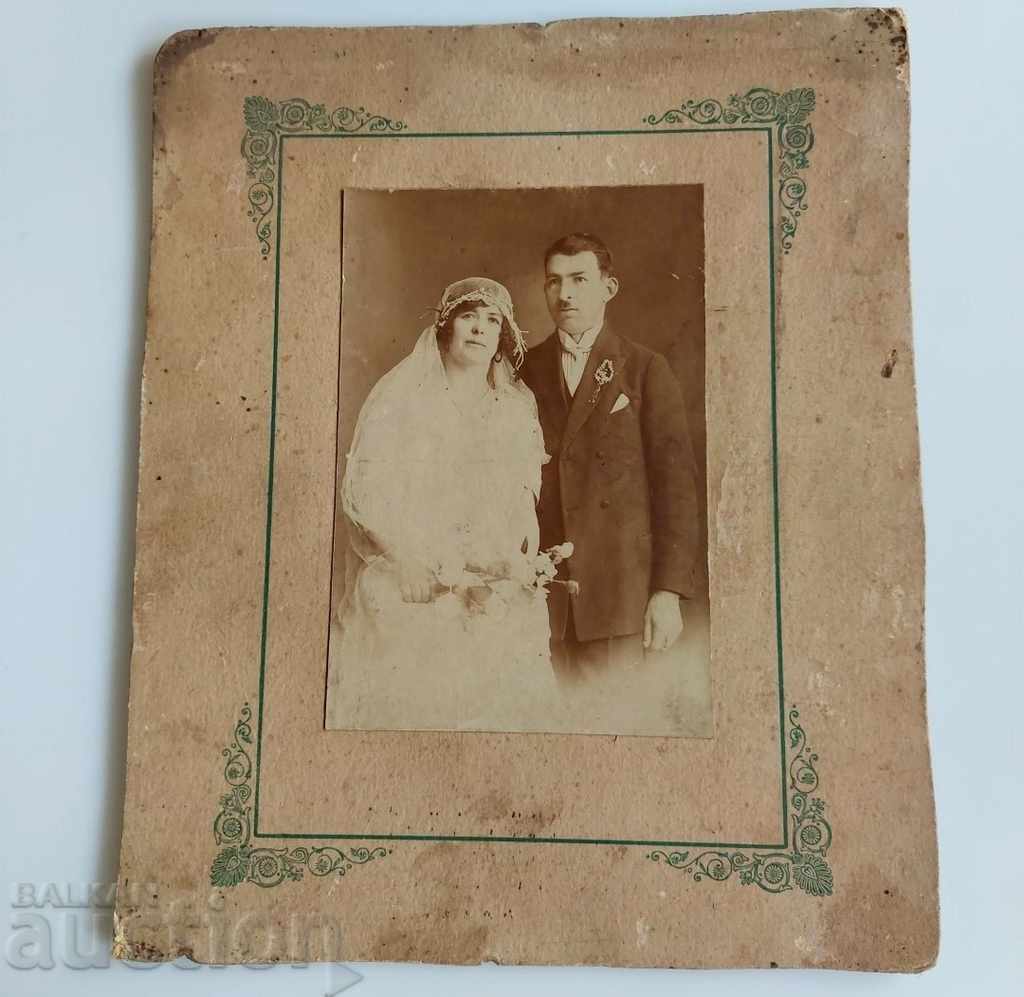 1920s SOFIA OLD WEDDING PHOTO PHOTO CARDBOARD