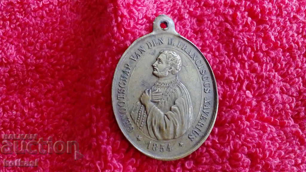 Auction Old Bronze Religious Medal Christianity Faith God Saint Auction Old Bronze Religious Medal Christianity Faith God Saint