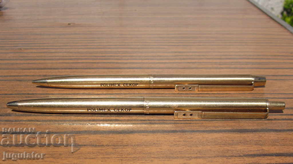 Auction  set of gilded pen and mechanical pencil PAPER MATE