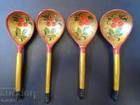 Souvenir painted wooden spoons