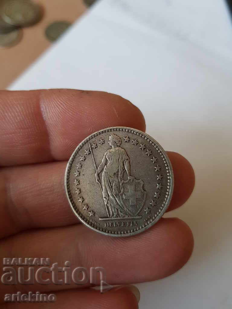 Аукцион Рядка сребърна монета 2 франка Швейцария 1912г Аукцион Рядка сребърна монета 2 франка Швейцария 1912г