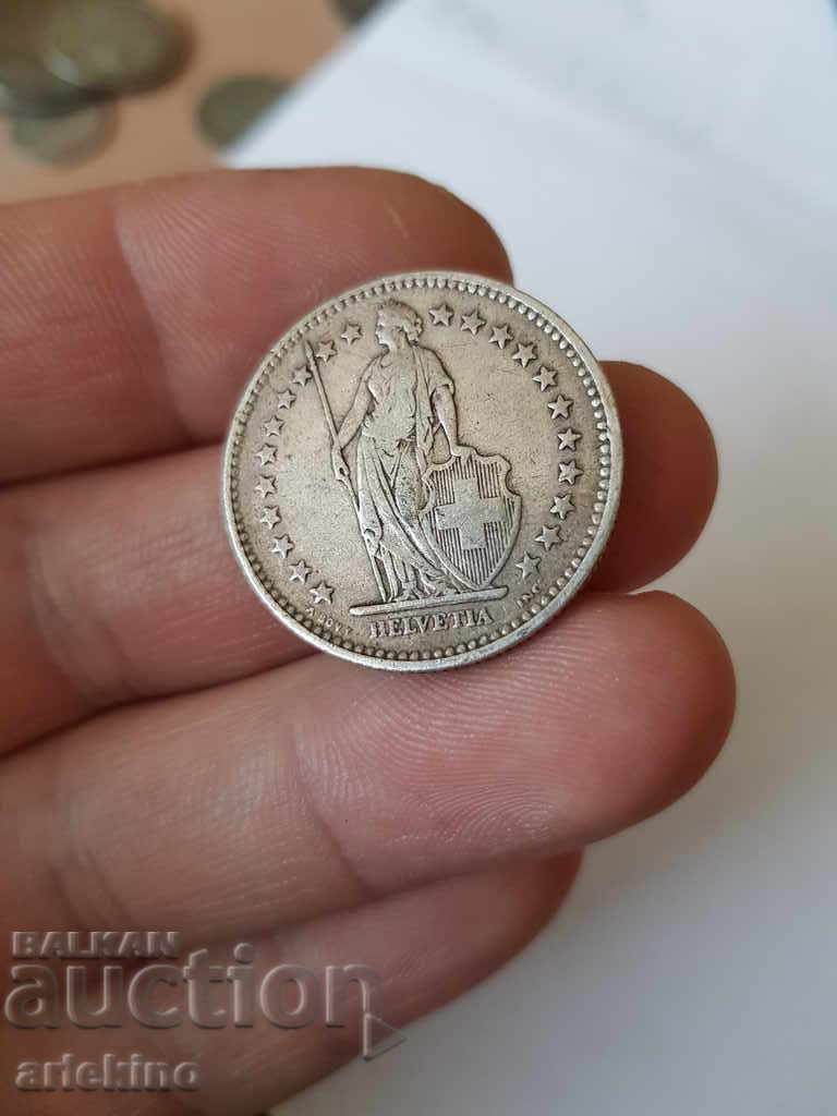 Доставка на Рядка сребърна монета 2 франка Швейцария 1912г Доставка на Рядка сребърна монета 2 франка Швейцария 1912г