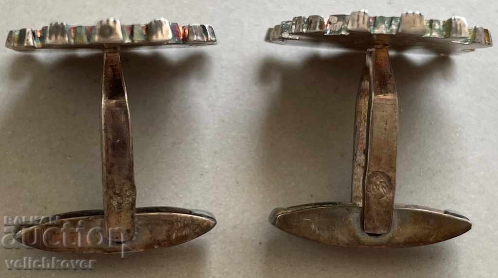 Auction 29897 Bulgaria luxury cufflinks with coat of arms Sofia solid silver Auction 29897 Bulgaria luxury cufflinks with coat of arms Sofia solid silver