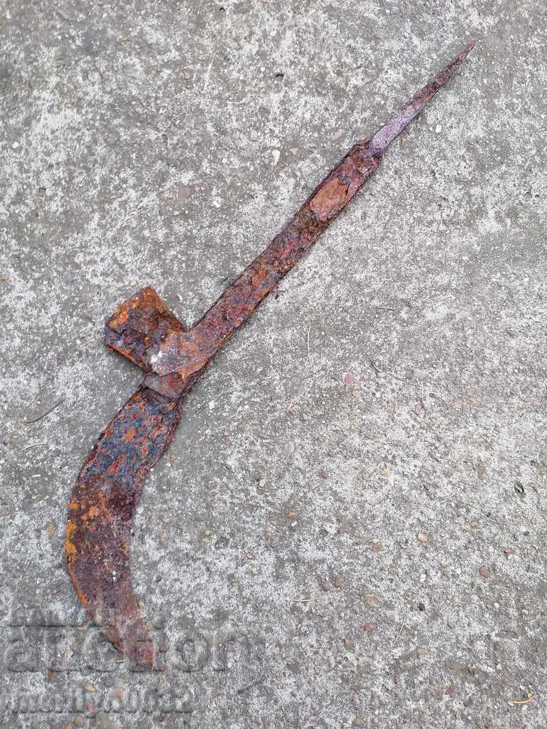 Стар ръчно кован косер, ковано желязо - 5 Стар ръчно кован косер, ковано желязо - 5