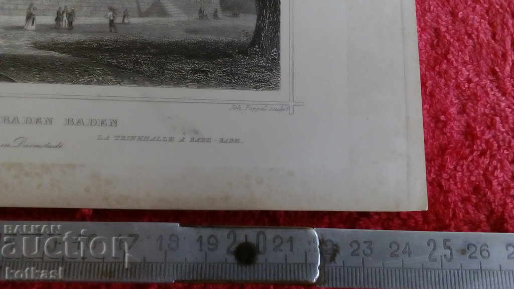 Gravura veche litografie grafică Clădire Aristocrați cu preț € 28.50 | 55.74 BGN