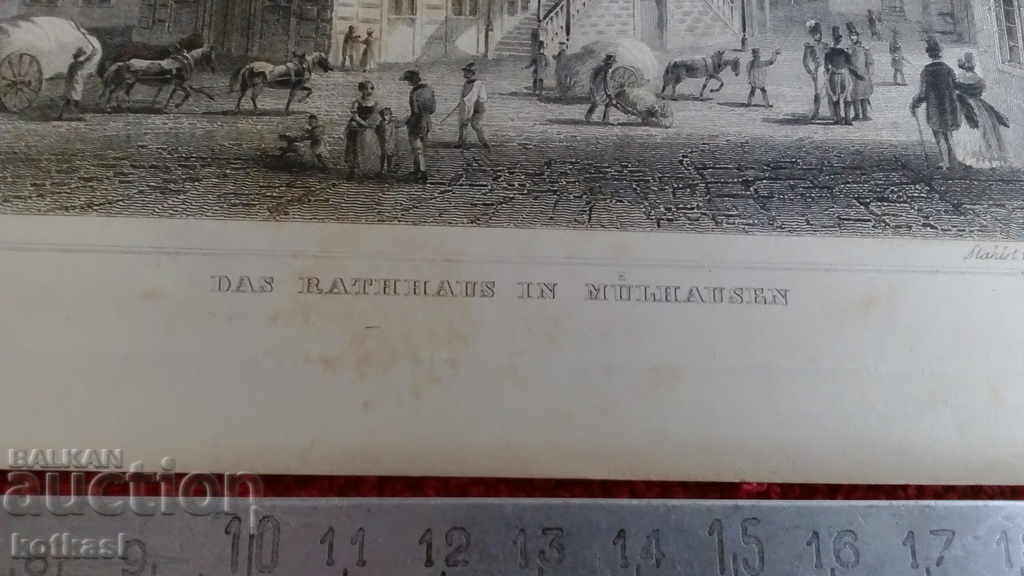 Licitație Gravura veche litografie grafică City Properties Street Licitație Gravura veche litografie grafică City Properties Street