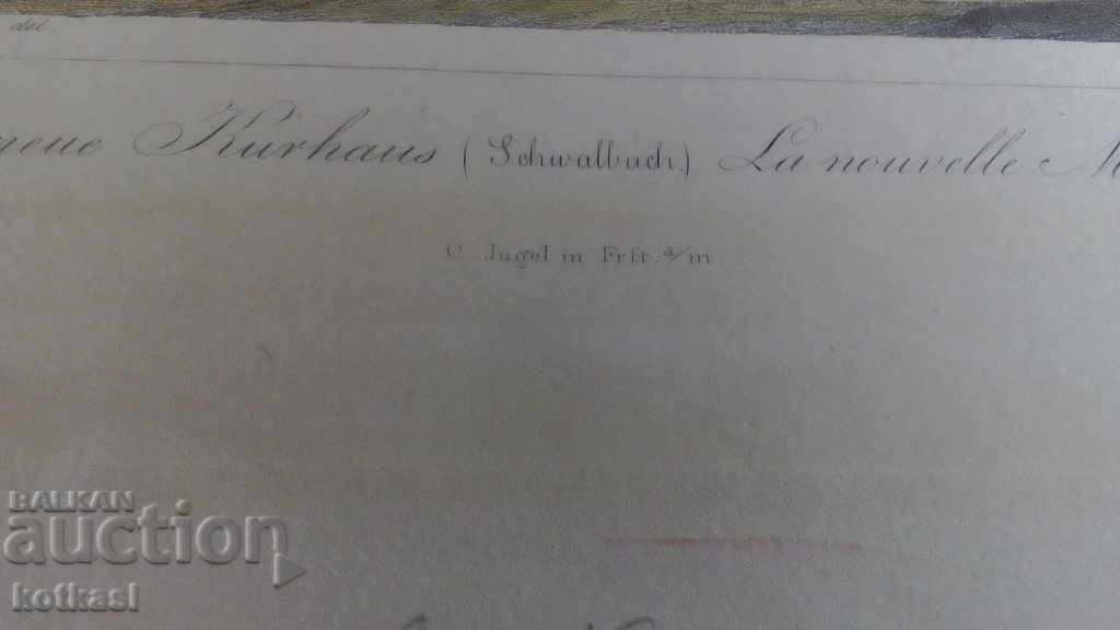 Gravura veche litografie grafică Building Estate Aristocrats - 6