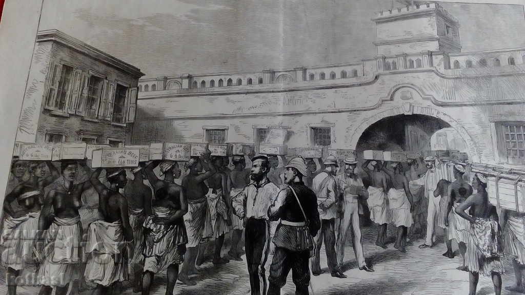 Old engraving lithograph graphic Military Building Blacks - 5 Old engraving lithograph graphic Military Building Blacks - 5