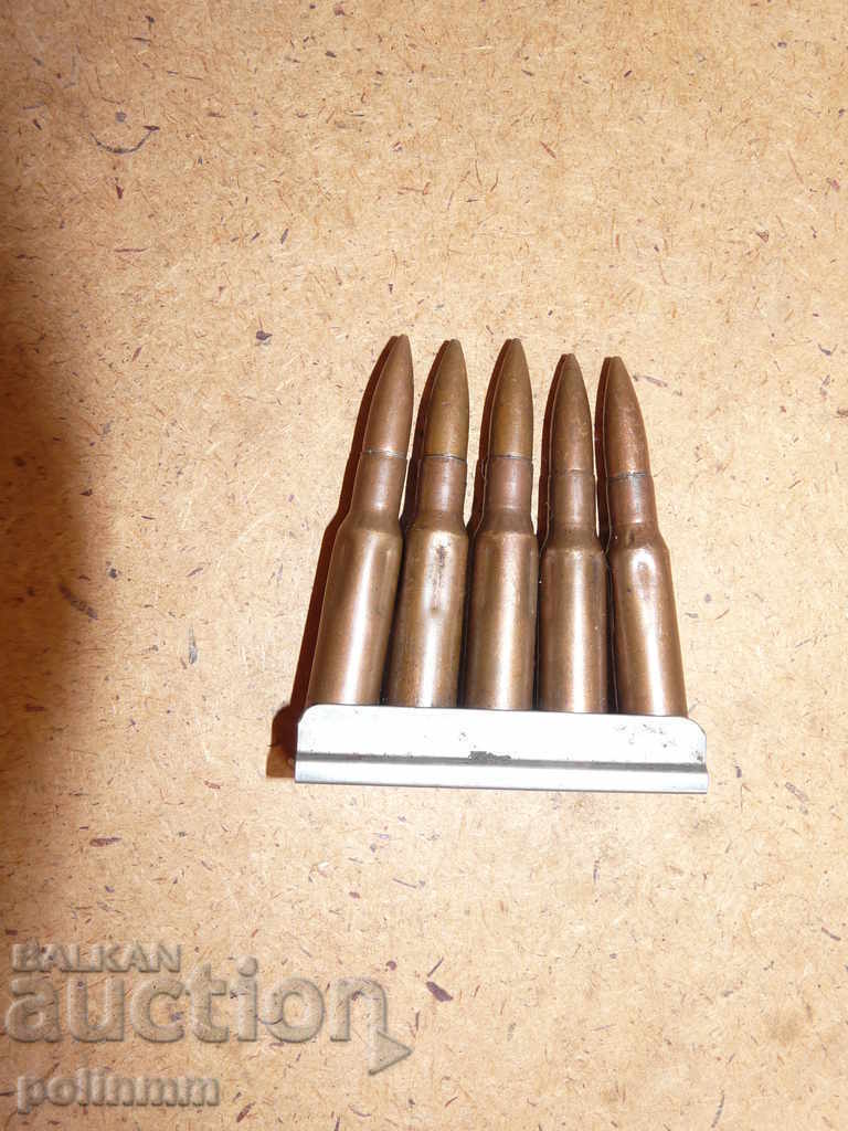 Sheet metal with 5 rounds of ammunition