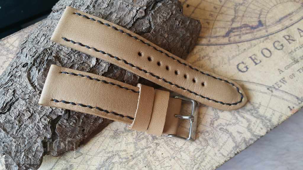 Leather watch strap 22mm Genuine leather by hand 723 with price 40.00 BGN | € 20.45 Leather watch strap 22mm Genuine leather by hand 723 with price 40.00 BGN | € 20.45