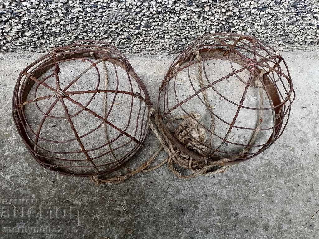 Auction  Old calf muzzle 2 pieces of primitive wrought iron