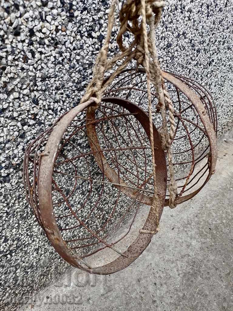 Old calf muzzle 2 pieces of primitive wrought iron - 7