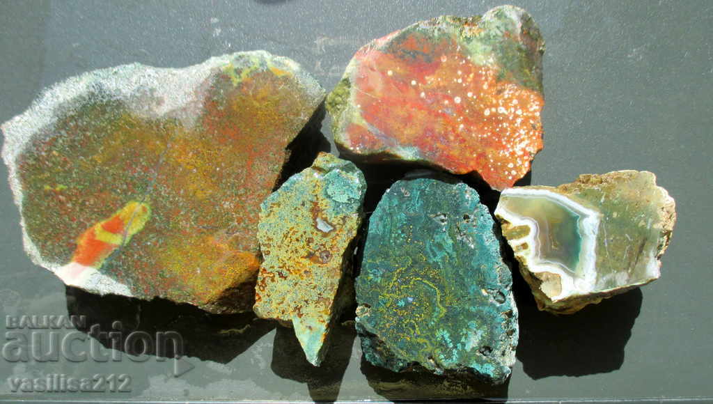 Lot of minerals, slices