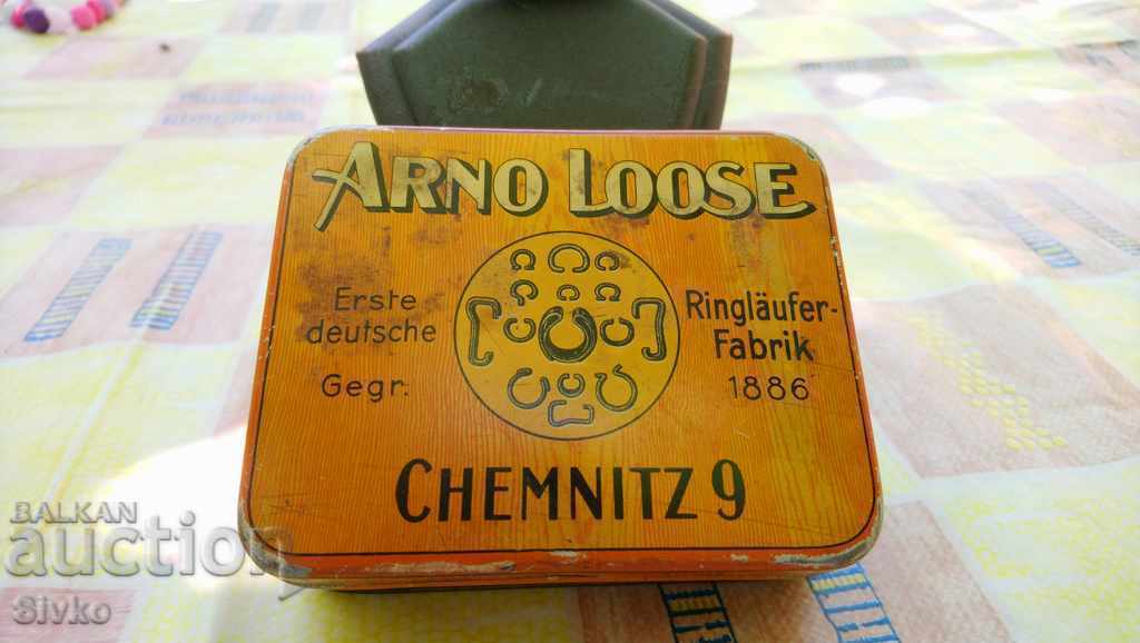 Arno Loose factory box from 1886 Arno Loose factory box from 1886