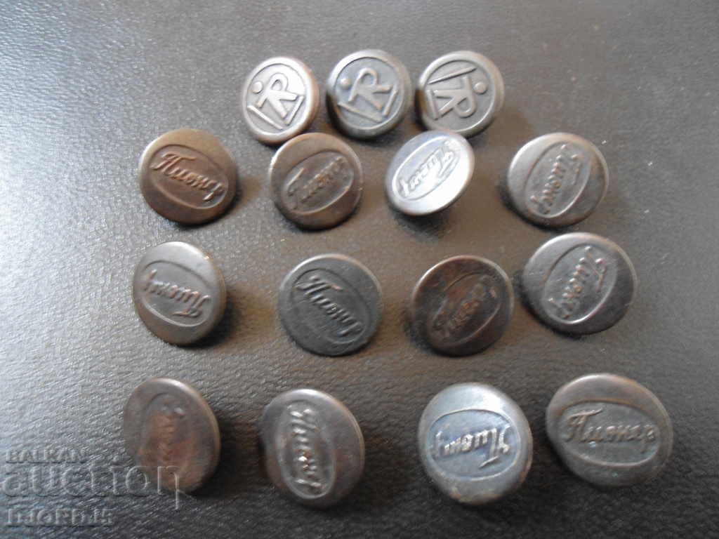 Lot of old "Pioneer" buttons