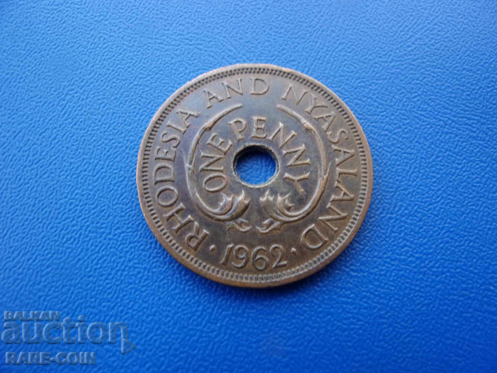 X (10) Rhodesia și Nyasaland 1 Penny 1962 Rare cu preț € 4.09 | 8.00 BGN