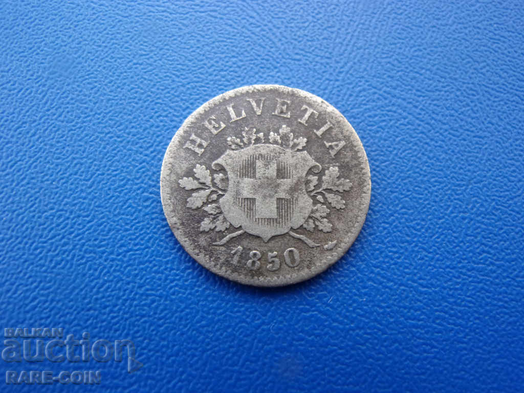 X (27) Elveția 10 Rapen 1850 Silver Rare