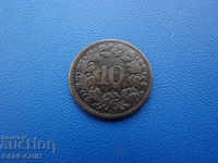 X (28) Switzerland 10 Rapen 1850 Silver Rare