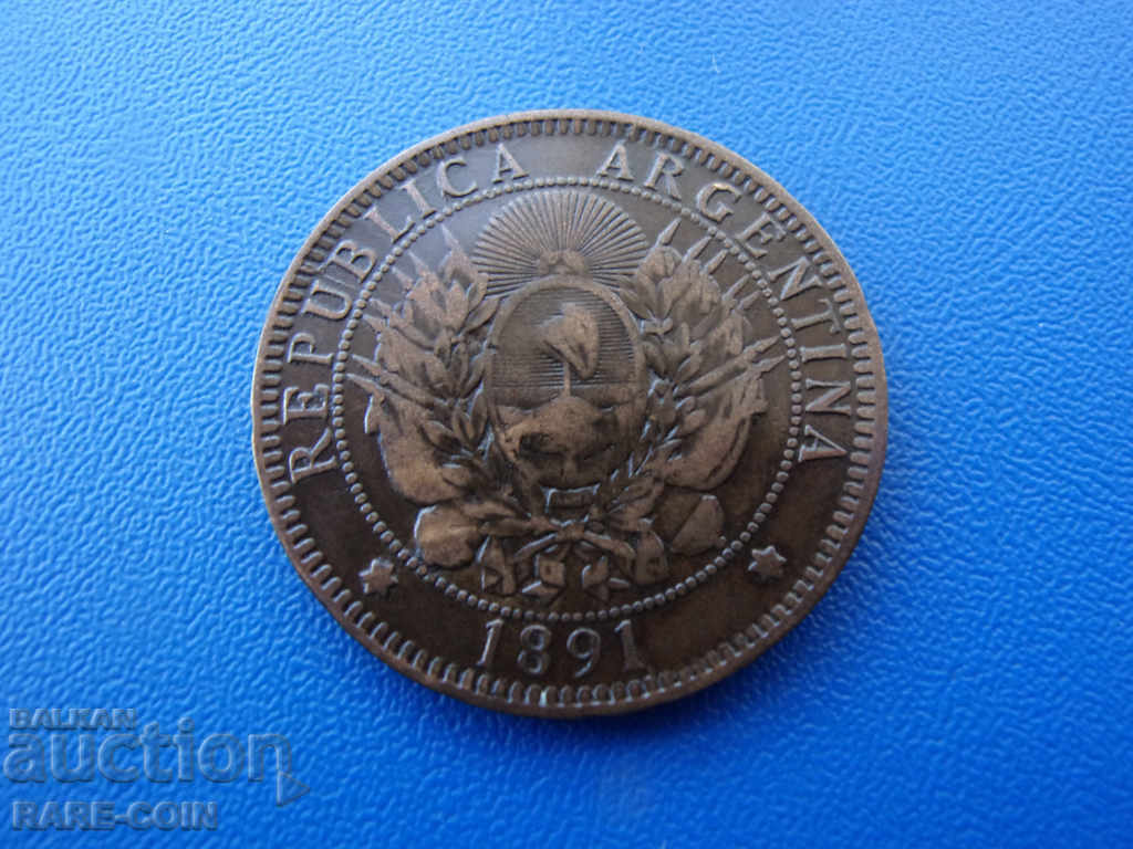 X (35) Argentina 2 Centavo 1891 Rare cu preț € 3.58 | 7.00 BGN