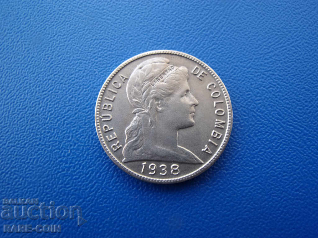 X (42) Columbia 5 Centavo 1938 Rare cu preț € 3.58 | 7.00 BGN X (42) Columbia 5 Centavo 1938 Rare cu preț € 3.58 | 7.00 BGN