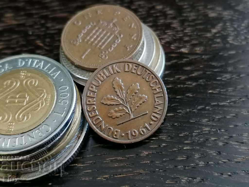 Coin - Germany - 2 pfennigs 1961; F series with price 0.95 BGN | € 0.49